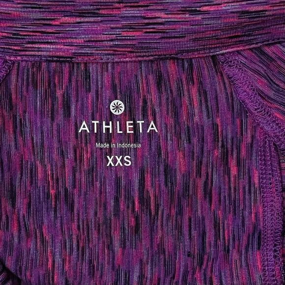 Athleta Mendoza Purple & Pink Space Dye Quarter Zip Running Pullover Jacket XXL - Picture 14 of 15